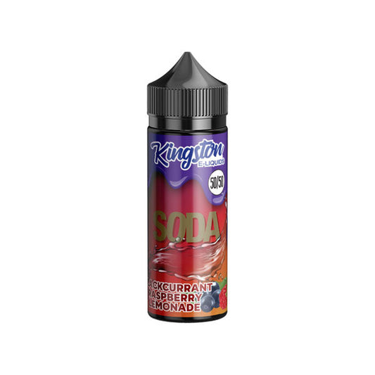 Kingston Soda 120ml Shortfill 0mg (50VG-50PG) - Flavour: Blackcurrant Raspberry Lemonade