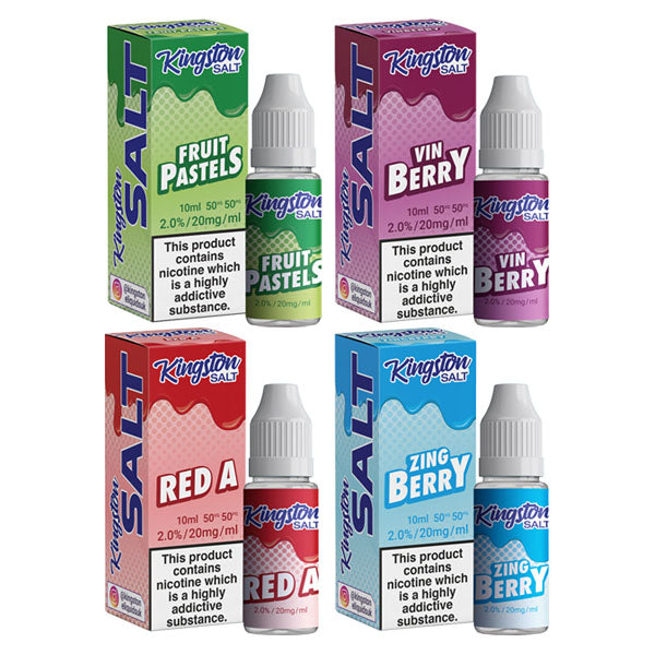 20mg Kingston Salts 10ml Nic Salts (50VG-50PG) - Flavour: Grape Zingberry