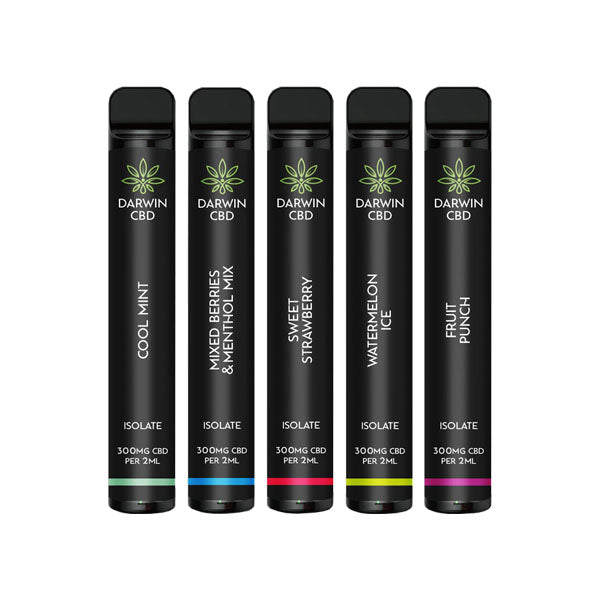 Darwin 300mg CBD Isolate Disposable Vape Device 600 Puffs - Flavour: Mixed Berries & Menthol Mix