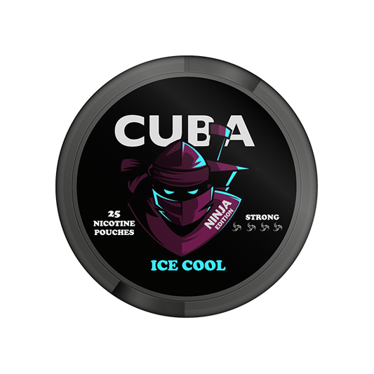 30mg CUBA Ninja Nicotine Pouches - 25 Pouches - Flavour: Ice Cool