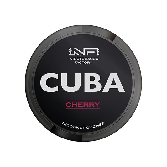 43mg CUBA Black Nicotine Pouches - 25 Pouches - Flavour: Cherry