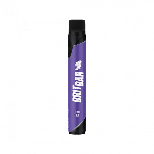 20mg Brit Bar Disposable Vape Device 575 Puffs - Flavour: Black Ice