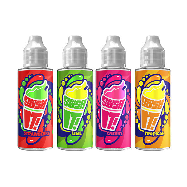 Slush It! 100ml Shortfills 0mg (70VG-30PG) - Flavour: Blue Raspberry Bubblegum