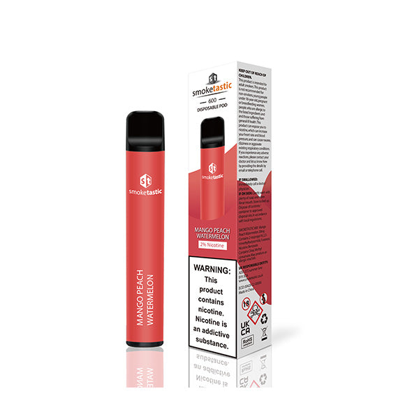 20mg Smoketastic ST600 Bar Disposable Vape Device 600 Puffs - Flavour: Strawberry Watermelon Gum