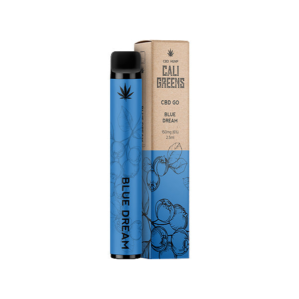 Cali Greens CBD GO 150mg CBD Disposable Vape Pen - Flavour: Blue Dream