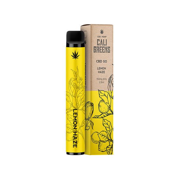 Cali Greens CBD GO 150mg CBD Disposable Vape Pen - Flavour: Lemon Haze