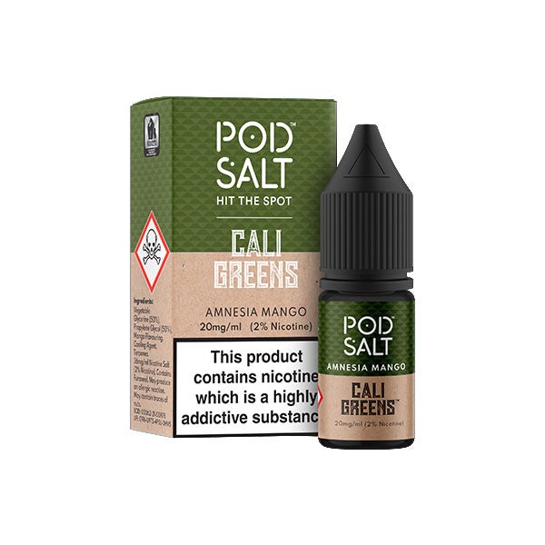 20mg Pod Salt Fusions 10ml Nic Salt (50VG-50PG) - Flavour: Amnesia Mango