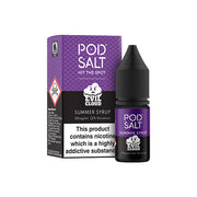 11mg Pod Salt Fusions 10ml Nic Salt (50VG-50PG) - Flavour: Bubble Blue