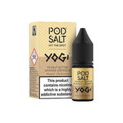 11mg Pod Salt Fusions 10ml Nic Salt (50VG-50PG) - Flavour: Peanut Butter Banana Granola