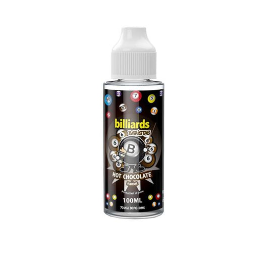 Billiards Baristas Range 100ml Shortfill 0mg (70VG-30PG) - Amount: X5 & Flavour: Pink Tea - SilverbackCBD