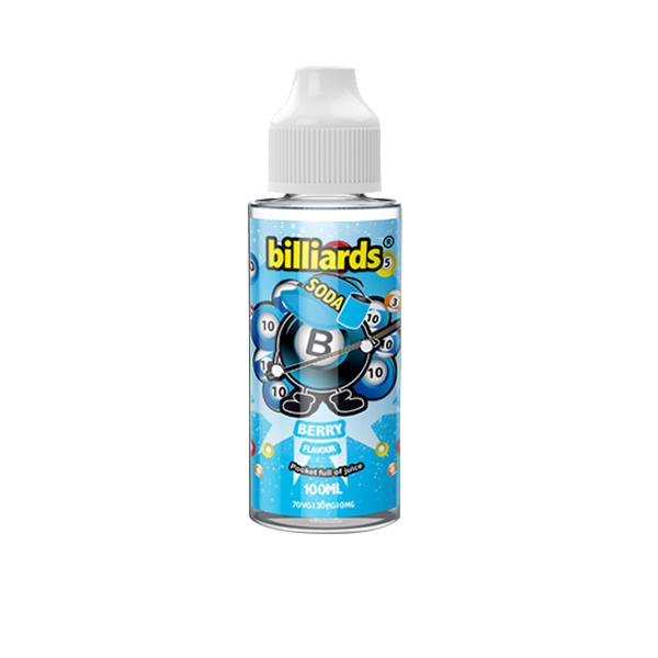 Billiards Soda Range 0mg 100ml Shortfill (70VG-30PG) - Amount: x5 & Flavour: Cola - SilverbackCBD