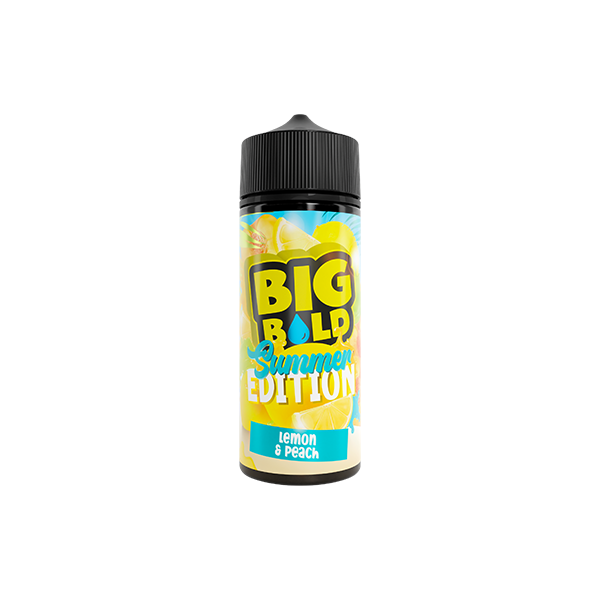 0mg Big Bold Summer Vibes Series 100ml E-liquid (70VG/30PG) - Flavour: Lemon & Peach