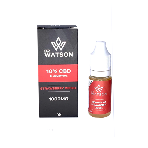 Dr Watson 1000mg Full Spectrum CBD E-liquid 10ml - Flavour: Strawberry Diesel