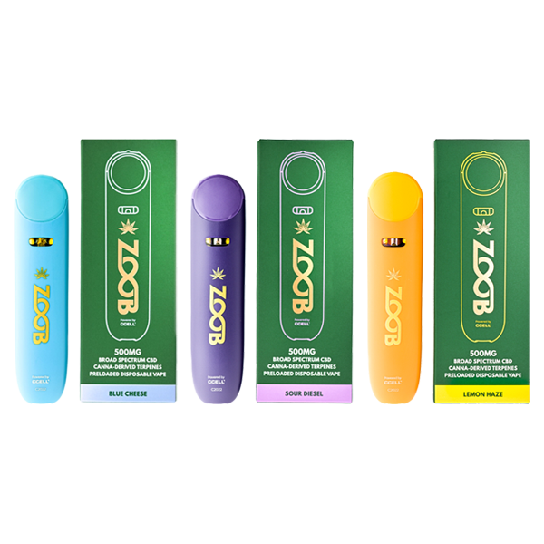 Zoob 500mg Broad Spectrum CBD Vape Pen - Flavour: Blue Cheese