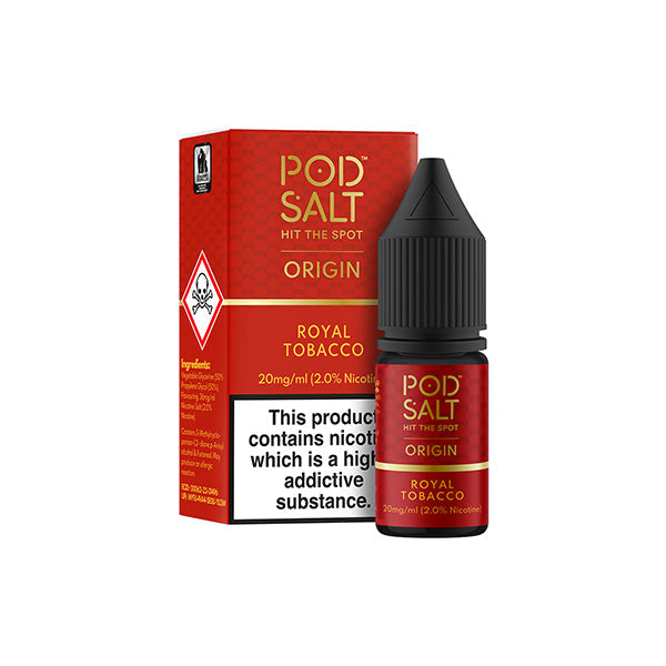 11mg Pod Salt Origins 10ml Nic Salt (50VG-50PG) - Flavour: Virginia Gold