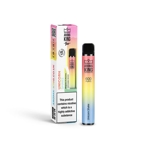 10mg Aroma King Bar 600 Disposable Vape Device 600 Puffs - Flavour: Peach Ice