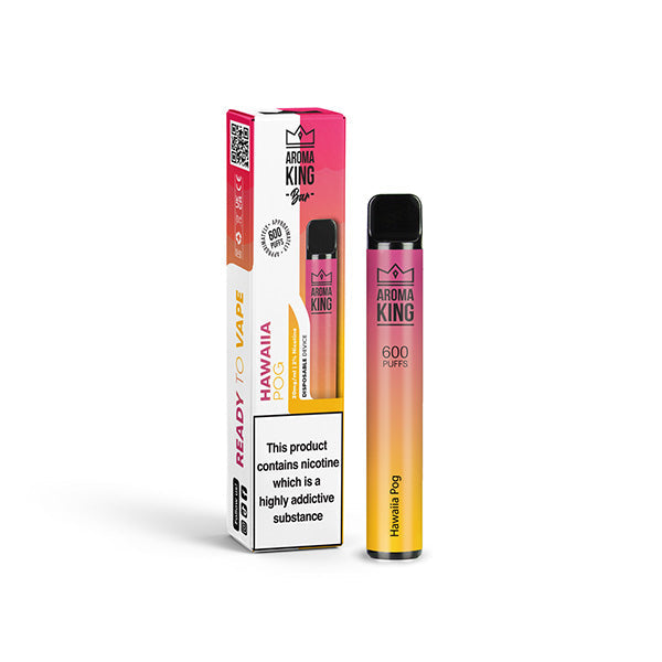 20mg Aroma King Bar 600 Disposable Vape Device 600 Puffs - Flavour: Peach Ice