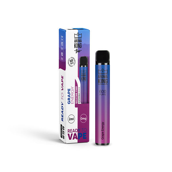 0mg Aroma King Bar 600 Disposable Vape Device 600 Puffs - Flavour: Blue Raz Cherry