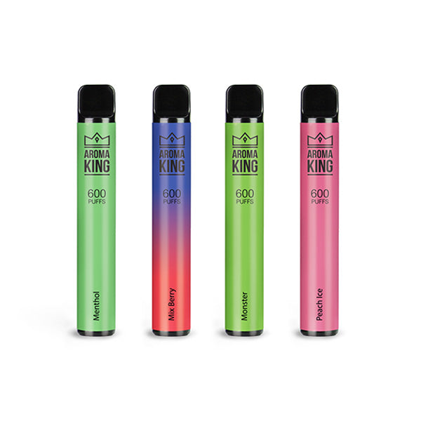 0mg Aroma King Bar 600 Disposable Vape Device 600 Puffs - Flavour: Cherry Ice