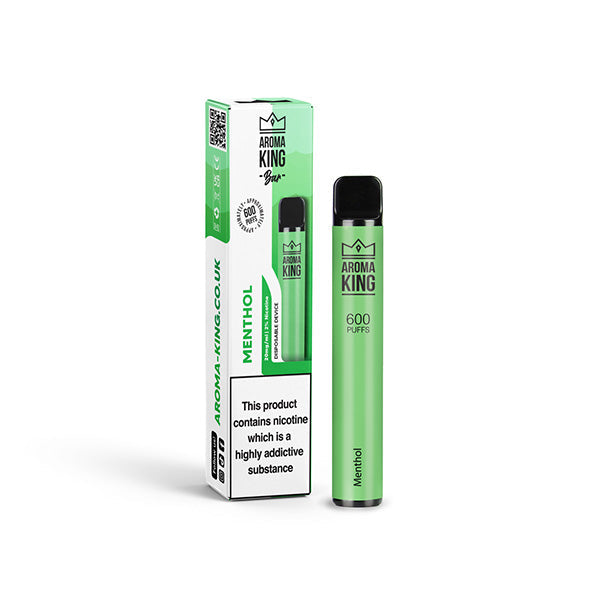20mg Aroma King Bar 600 Disposable Vape Device 600 Puffs - Flavour: Green Apple