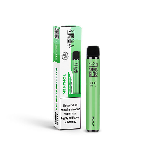 20mg Aroma King Bar 600 Disposable Vape Device 600 Puffs - Flavour: Fresh Mint