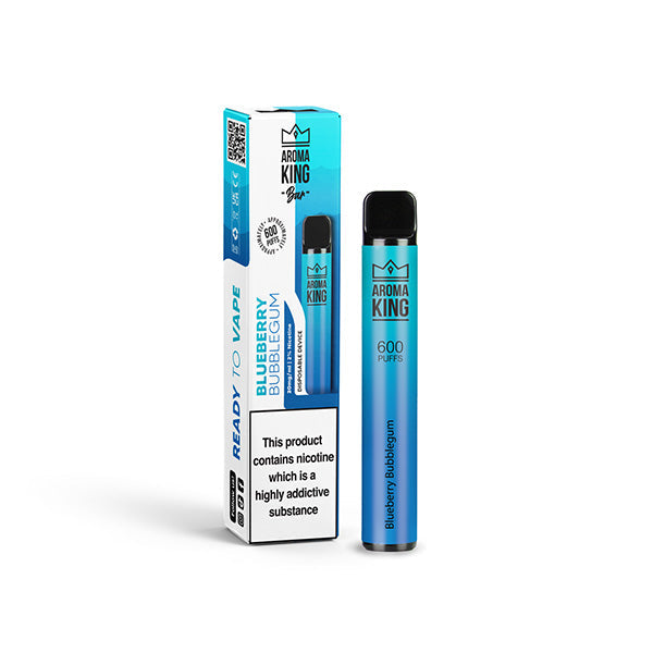 20mg Aroma King Bar 600 Disposable Vape Device 600 Puffs - Flavour: Blueberry Ice