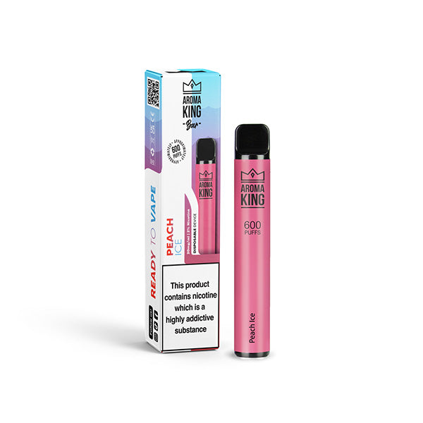 20mg Aroma King Bar 600 Disposable Vape Device 600 Puffs - Flavour: Strawberry Ice Cream