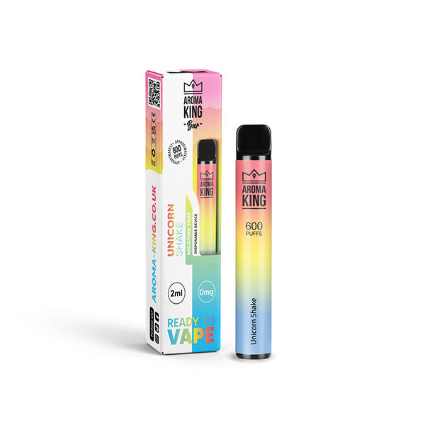 0mg Aroma King Bar 600 Disposable Vape Device 600 Puffs - Flavour: Cola
