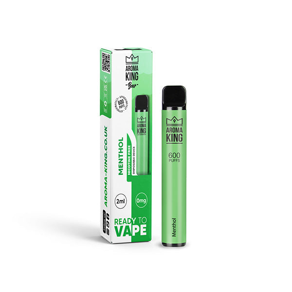 0mg Aroma King Bar 600 Disposable Vape Device 600 Puffs - Flavour: Fresh Mint