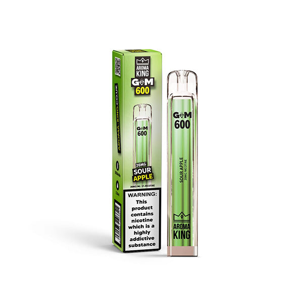 20mg Aroma King GEM 600 Disposable Vape Device 600 Puffs - Flavour: Passion Kiwi Guava