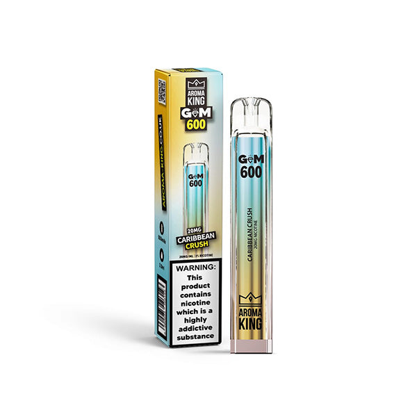 20mg Aroma King GEM 600 Disposable Vape Device 600 Puffs - Flavour: Cola