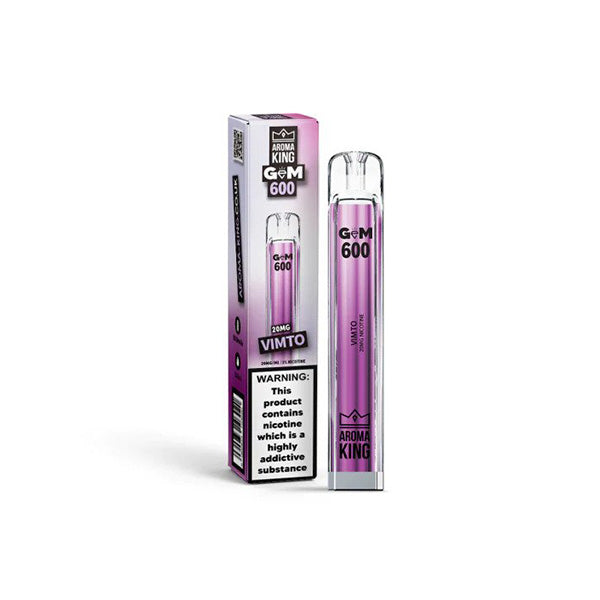 20mg Aroma King GEM 600 Disposable Vape Device 600 Puffs - Flavour: Vimto