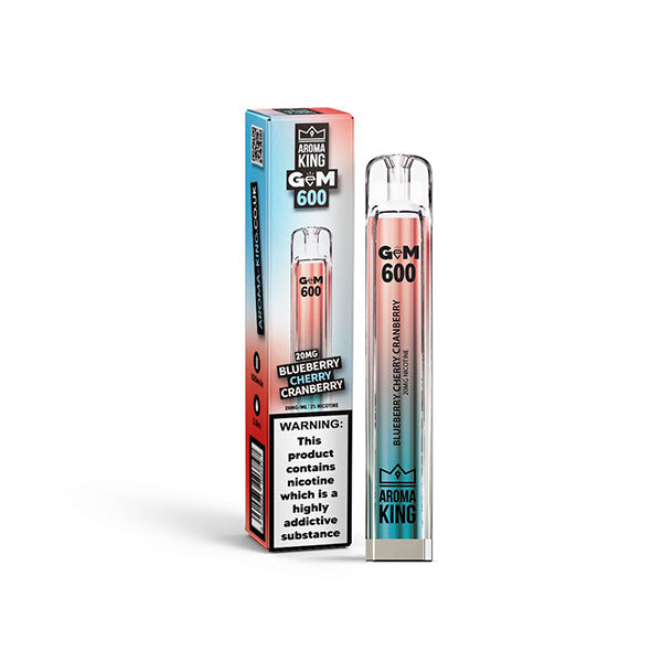 20mg Aroma King GEM 600 Disposable Vape Device 600 Puffs - Flavour: Passion Kiwi Guava