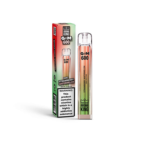 20mg Aroma King GEM 600 Disposable Vape Device 600 Puffs - Flavour: Passion Kiwi Guava