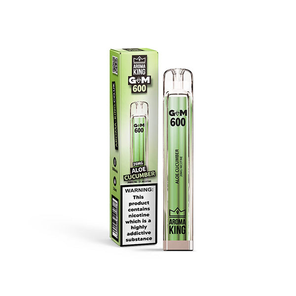 20mg Aroma King GEM 600 Disposable Vape Device 600 Puffs - Flavour: Passion Kiwi Guava