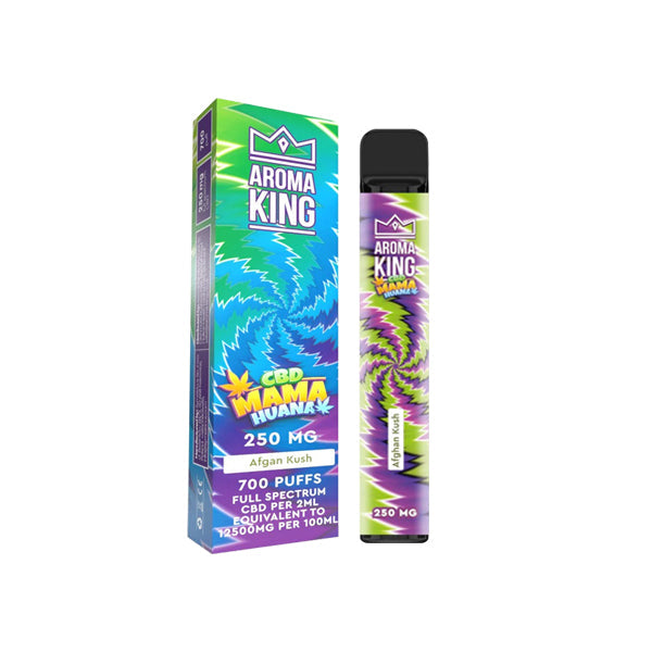 Aroma King Mama Huana 250mg CBD Disposable Vape Device 700 Puffs - Flavour: Afghan Kush