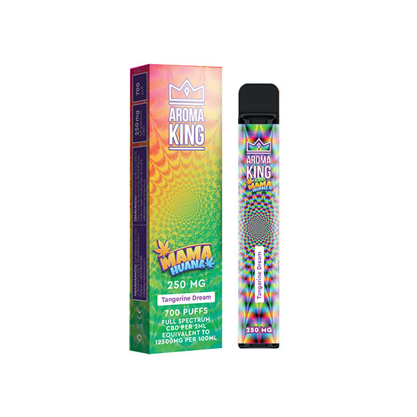 Aroma King Mama Huana 250mg CBD Disposable Vape Device 700 Puffs - Flavour: Vanilla Kush