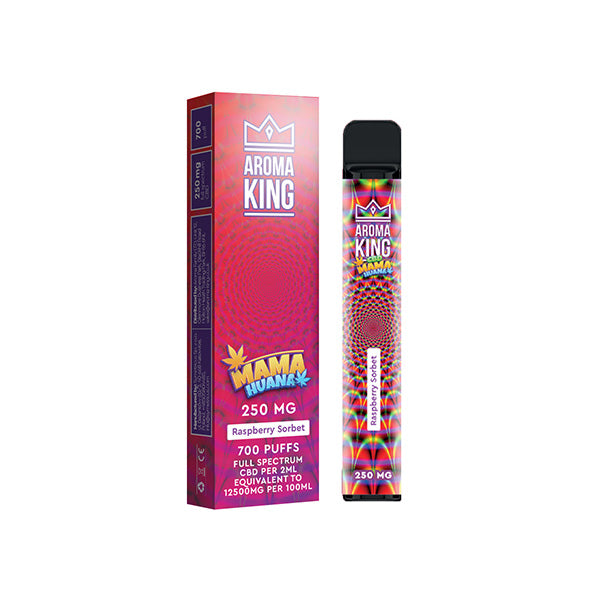 Aroma King Mama Huana 250mg CBD Disposable Vape Device 700 Puffs - Flavour: Afghan Kush