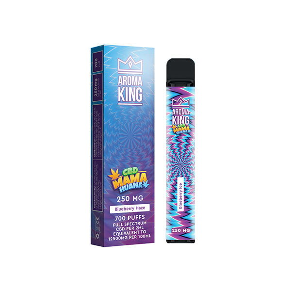 Aroma King Mama Huana 250mg CBD Disposable Vape Device 700 Puffs - Flavour: Kandy Kush