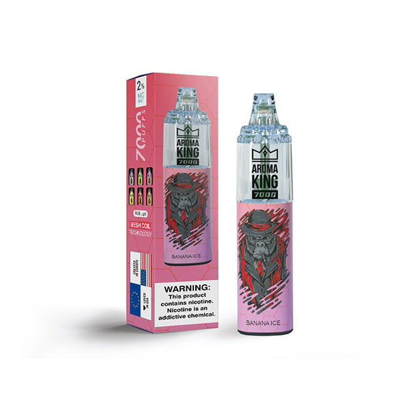 0mg Aroma King Tornado Disposable Vape Device 7000 Puffs - Flavour: Lush Ice