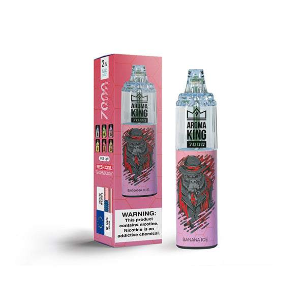 0mg Aroma King Tornado Disposable Vape Device 7000 Puffs - Flavour: Blueberry on Ice
