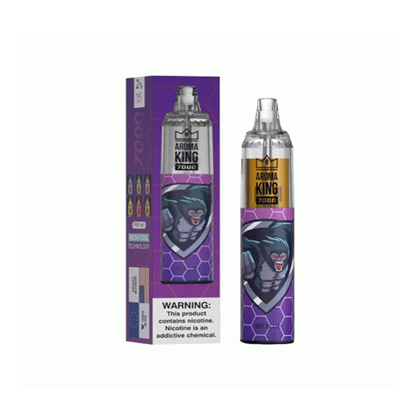 0mg Aroma King Tornado Disposable Vape Device 7000 Puffs - Flavour: Strawberry Ice