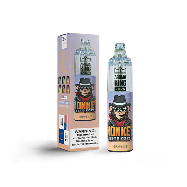 0mg Aroma King Tornado Disposable Vape Device 7000 Puffs - Flavour: Lush Ice