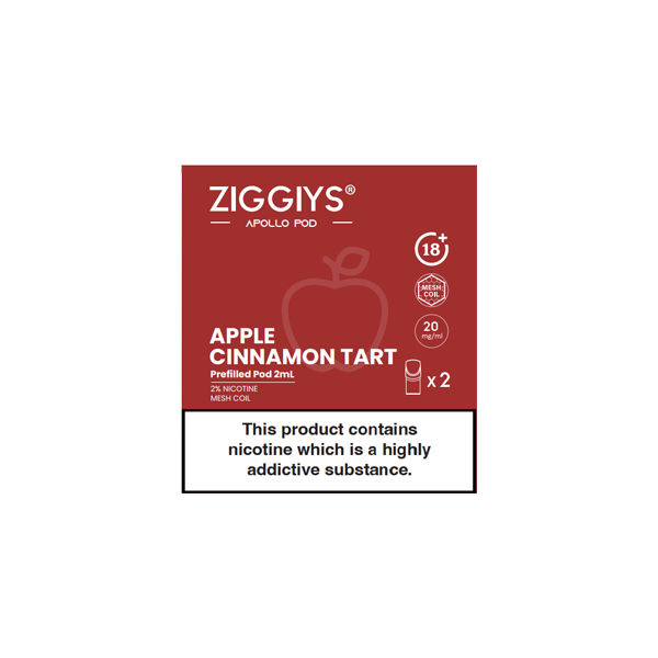 Ziggiys Apollo Pre-Filled Replacement Pods 2PCS 2ml - Flavour: Pink Lemonade