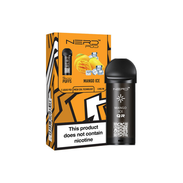 0mg Nerd Pod Replacement Pod 3500 Puffs - Flavour: Energy Strawberry