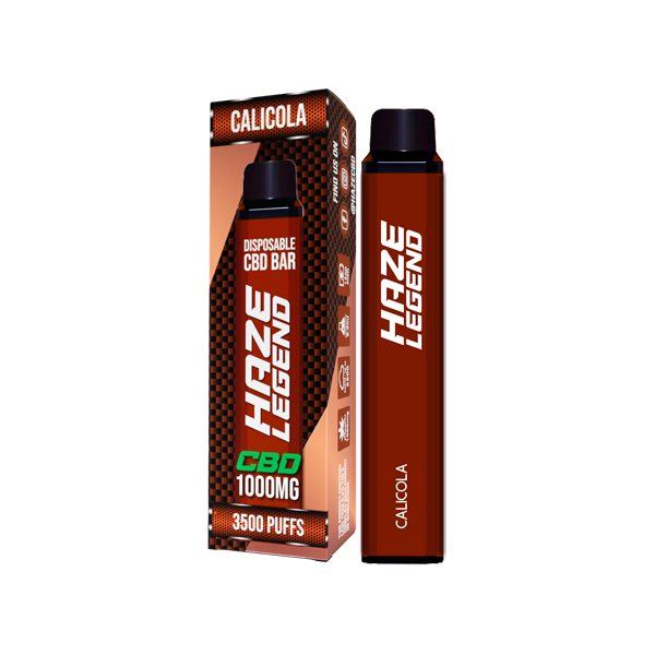 Haze Legend 1000mg CBD Disposable Vape Device 3500 Puffs - Flavour: Cali Cola