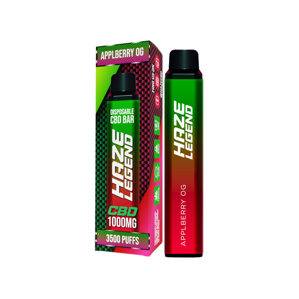 Haze Legend 1000mg CBD Disposable Vape Device 3500 Puffs - Flavour: Berry Blast