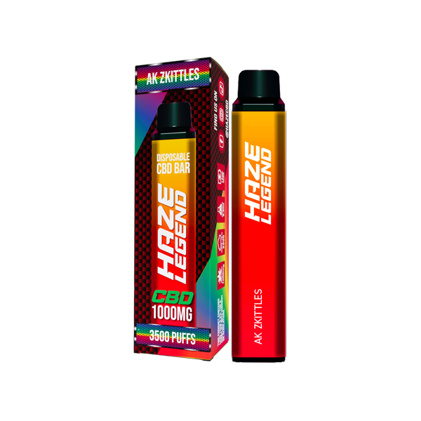 Haze Legend 1000mg CBD Disposable Vape Device 3500 Puffs - Flavour: Bubble Haze