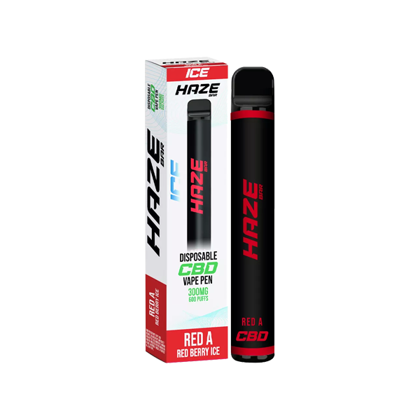 Haze Bar Ice 300mg CBD Disposable Vape Device 600 Puffs - Flavour: Red A