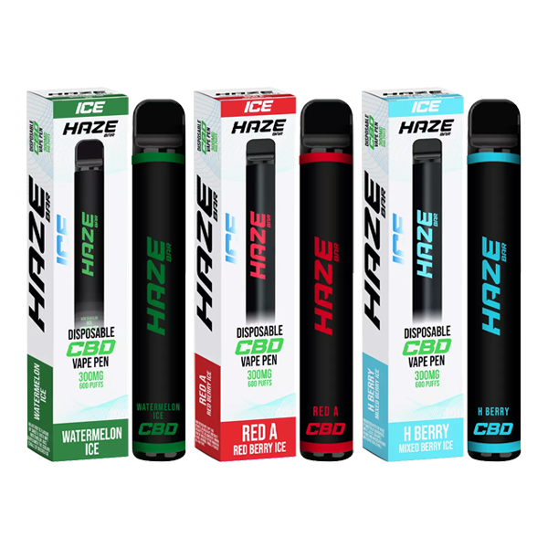 Haze Bar Ice 300mg CBD Disposable Vape Device 600 Puffs - Flavour: H Berry